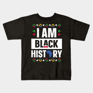 I Am Black History Month African American Black Pride Kids T-Shirt